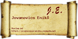 Jovanovics Enikő névjegykártya